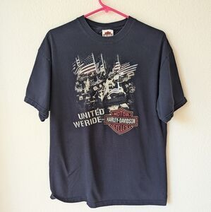 Harley Davidson Mens Black Tee. Size Large